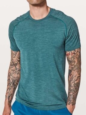 Lululemon Metal Vent Tech Short SleeveMystic Green / Mariner Sz XXL